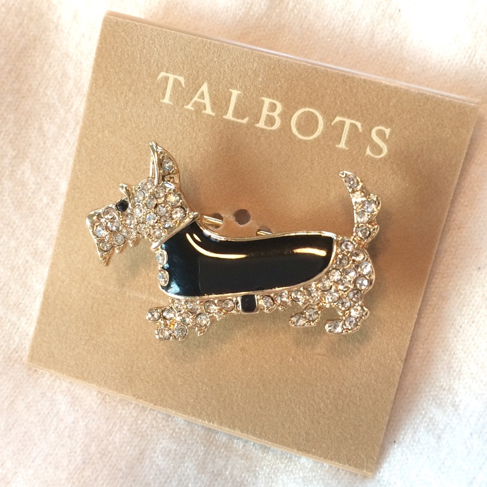 TALBOTS Cozy Dog Brooch Pin.